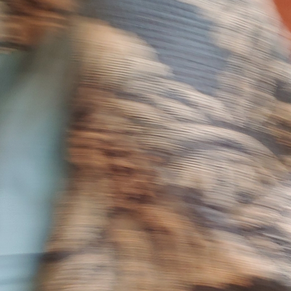 Denim & Co plus size 1x green tan woven coat - Picture 4 of 4